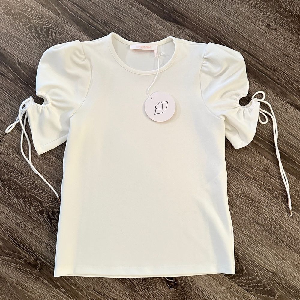 See By Chloe White Keyhole Sleeve Blouse New
